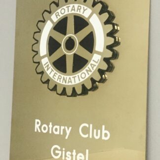 Plaque en messing pour hôtels et restaurants du Rotary